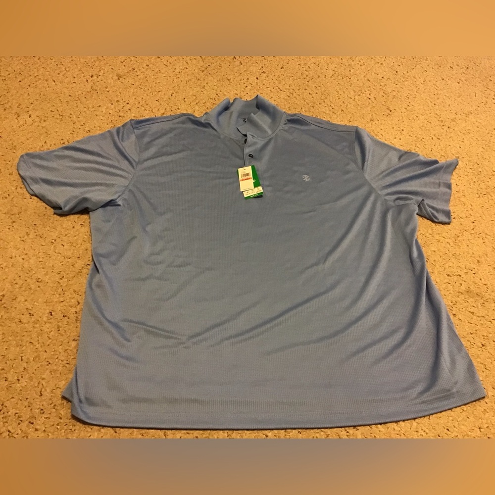 IZOD GOLF MENS 3XL TALL POLO SHIRT NWT RIVIERA BLUE COOL FX UPF 15